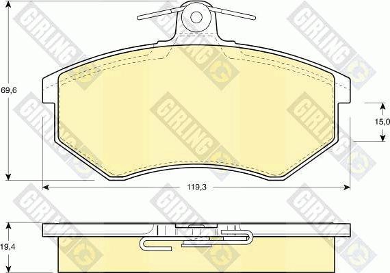 Girling 6108261 - Brake Pad Set, disc brake autospares.lv