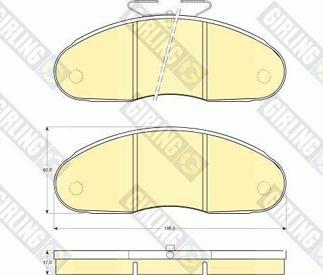 Girling 6108273 - Brake Pad Set, disc brake autospares.lv