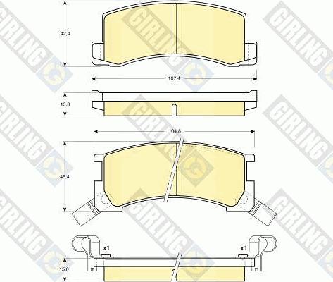 Girling 6108719 - Brake Pad Set, disc brake autospares.lv