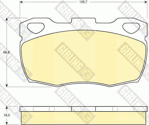 Girling 6103956 - Brake Pad Set, disc brake autospares.lv