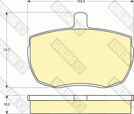 Girling 6103416 - Brake Pad Set, disc brake autospares.lv