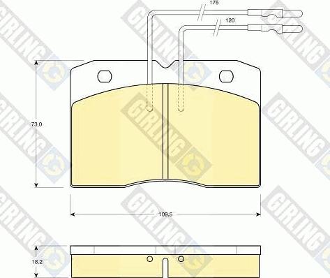 Girling 6103439 - Brake Pad Set, disc brake autospares.lv