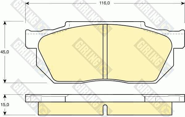 Girling 6103589 - Brake Pad Set, disc brake autospares.lv