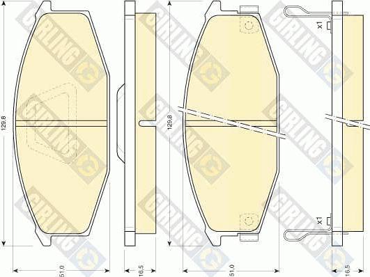 Girling 6103699 - Brake Pad Set, disc brake autospares.lv