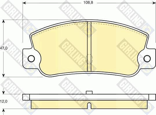 Girling 6103603 - Brake Pad Set, disc brake autospares.lv