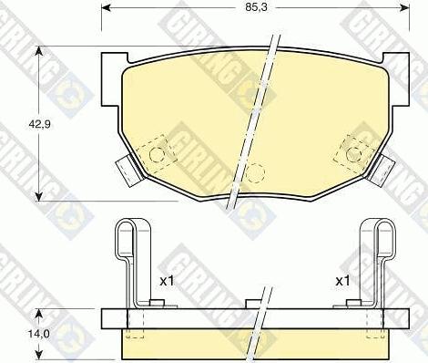 Girling 6103689 - Brake Pad Set, disc brake autospares.lv