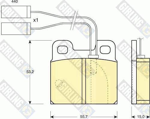 Girling 6103632 - Brake Pad Set, disc brake autospares.lv