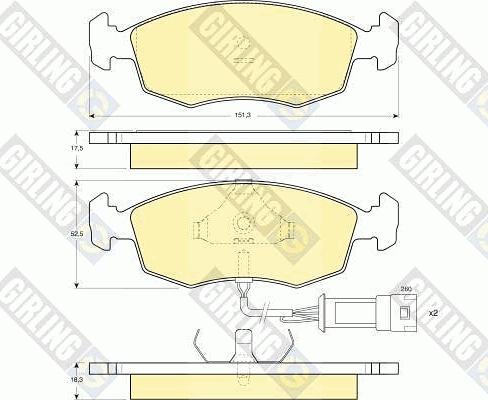 Girling 6103012 - Brake Pad Set, disc brake autospares.lv