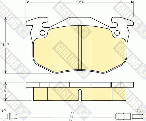 Girling 6103083 - Brake Pad Set, disc brake autospares.lv