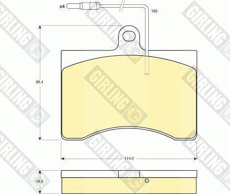 Girling 6103149 - Brake Pad Set, disc brake autospares.lv