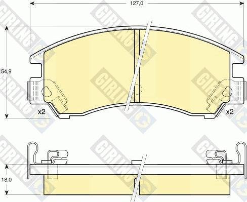 Girling 6103809 - Brake Pad Set, disc brake autospares.lv