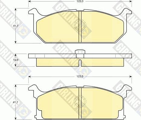 Girling 6103829 - Brake Pad Set, disc brake autospares.lv