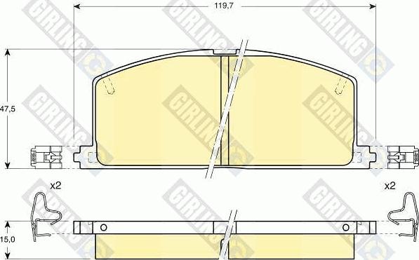 Girling 6103239 - Brake Pad Set, disc brake autospares.lv