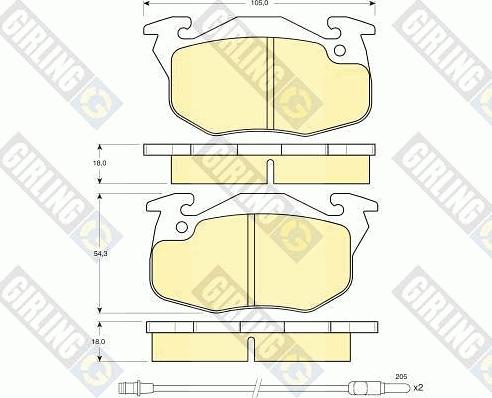 Girling 6103273 - Brake Pad Set, disc brake autospares.lv