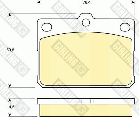 Girling 6102959 - Brake Pad Set, disc brake autospares.lv