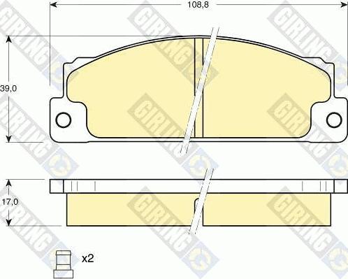 Girling 6102963 - Brake Pad Set, disc brake autospares.lv