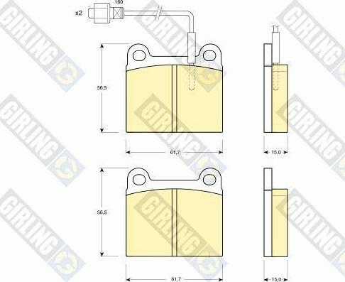 Girling 6102402 - Brake Pad Set, disc brake autospares.lv