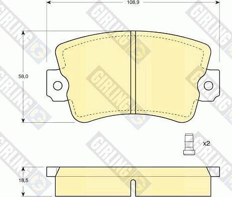 Girling 6102433 - Brake Pad Set, disc brake autospares.lv