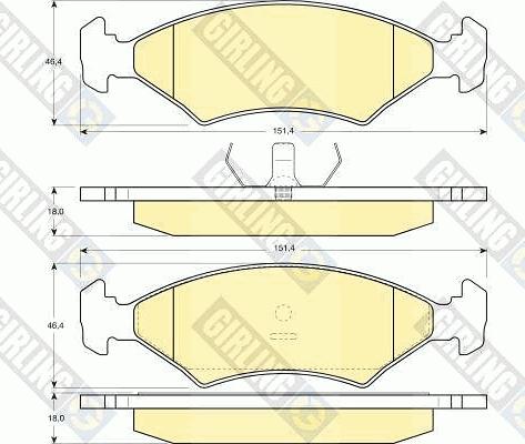 Girling 6102552 - Brake Pad Set, disc brake autospares.lv