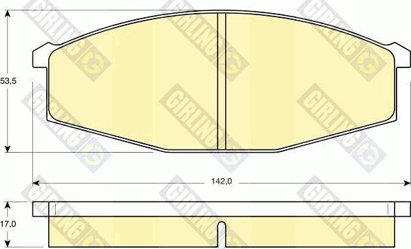 Girling 6102519 - Brake Pad Set, disc brake autospares.lv