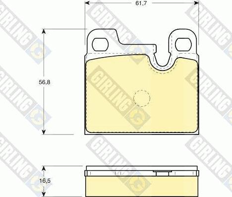 Girling 6102582 - Brake Pad Set, disc brake autospares.lv