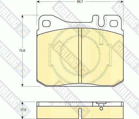 Girling 6102642 - Brake Pad Set, disc brake autospares.lv