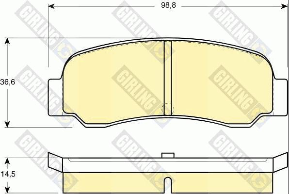 Girling 6102099 - Brake Pad Set, disc brake autospares.lv