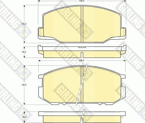 Girling 6102169 - Brake Pad Set, disc brake autospares.lv