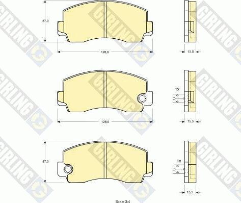 Girling 6102129 - Brake Pad Set, disc brake autospares.lv