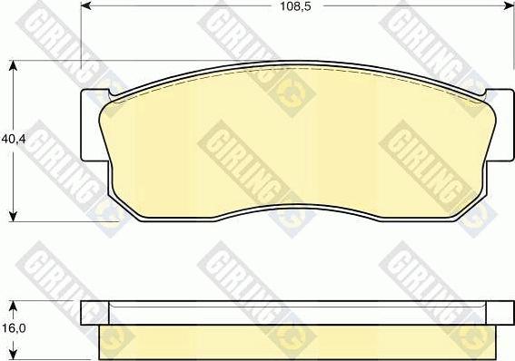 Girling 6102889 - Brake Pad Set, disc brake autospares.lv