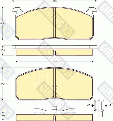 Girling 6102339 - Brake Pad Set, disc brake autospares.lv