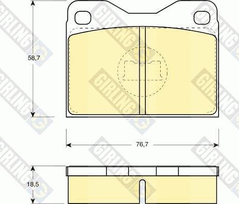 Girling 6102792 - Brake Pad Set, disc brake autospares.lv