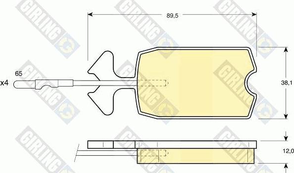 Girling 6102779 - Brake Pad Set, disc brake autospares.lv