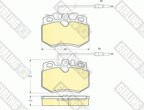 Girling 6107901 - Brake Pad Set, disc brake autospares.lv