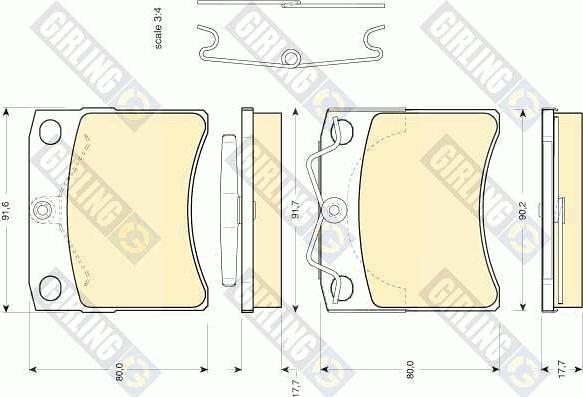 Girling 6107911 - Brake Pad Set, disc brake autospares.lv