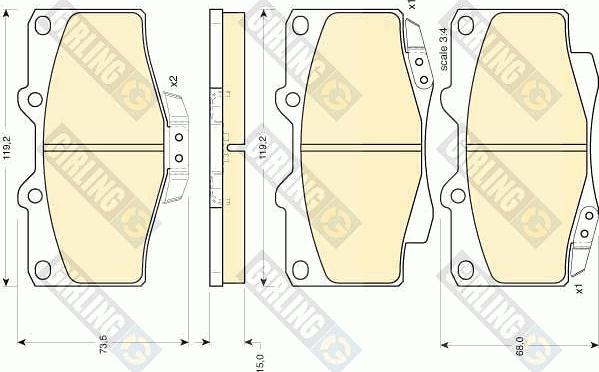 Girling 6107979 - Brake Pad Set, disc brake autospares.lv