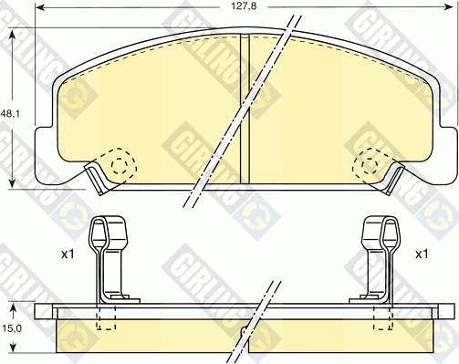 Girling 6107649 - Brake Pad Set, disc brake autospares.lv