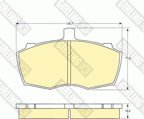 Girling 6107601 - Brake Pad Set, disc brake autospares.lv