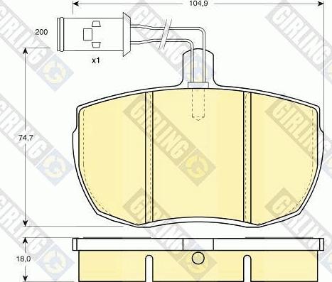 Girling 6107896 - Brake Pad Set, disc brake autospares.lv