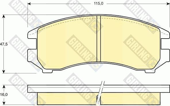 Girling 6107319 - Brake Pad Set, disc brake autospares.lv