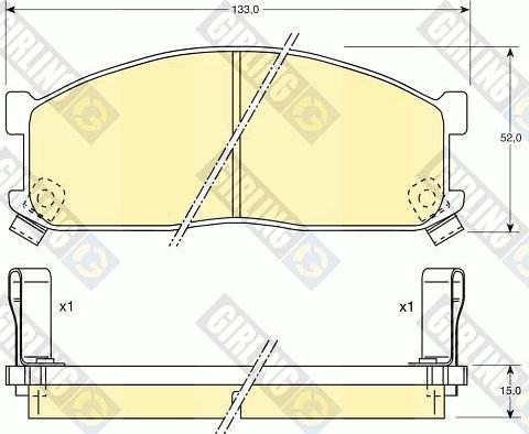 Girling 6107379 - Brake Pad Set, disc brake autospares.lv