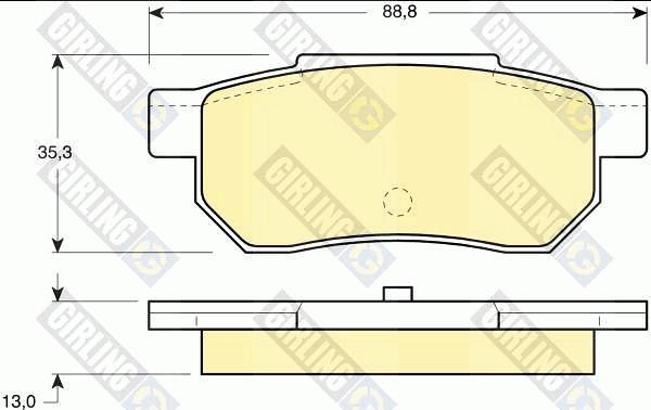 Girling 6107759 - Brake Pad Set, disc brake autospares.lv