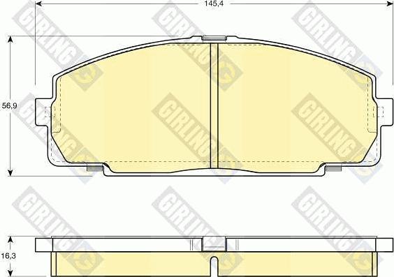 Girling 6107709 - Brake Pad Set, disc brake autospares.lv