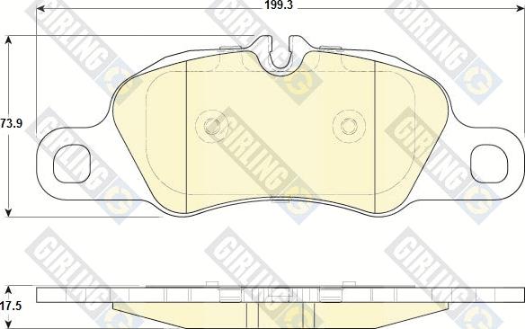 Girling 6119905 - Brake Pad Set, disc brake autospares.lv