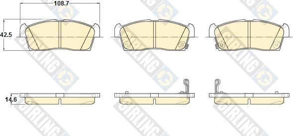 Girling 6119409 - Brake Pad Set, disc brake autospares.lv