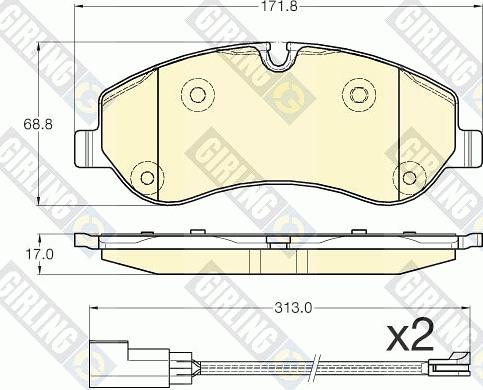 Girling 6119671 - Brake Pad Set, disc brake autospares.lv