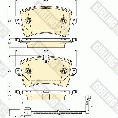 Girling 6119021 - Brake Pad Set, disc brake autospares.lv