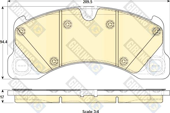 Girling 6119149 - Brake Pad Set, disc brake autospares.lv