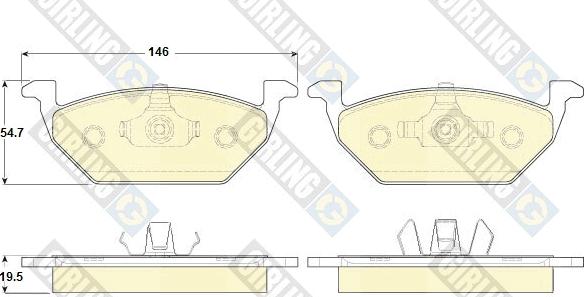 Girling 6119842 - Brake Pad Set, disc brake autospares.lv