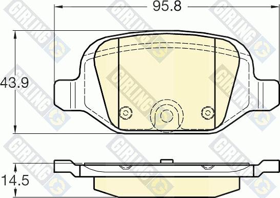 Girling 6119811 - Brake Pad Set, disc brake autospares.lv